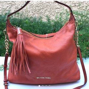 MICHAEL KORS Weston Leather ChainShoulder Hobo Bag